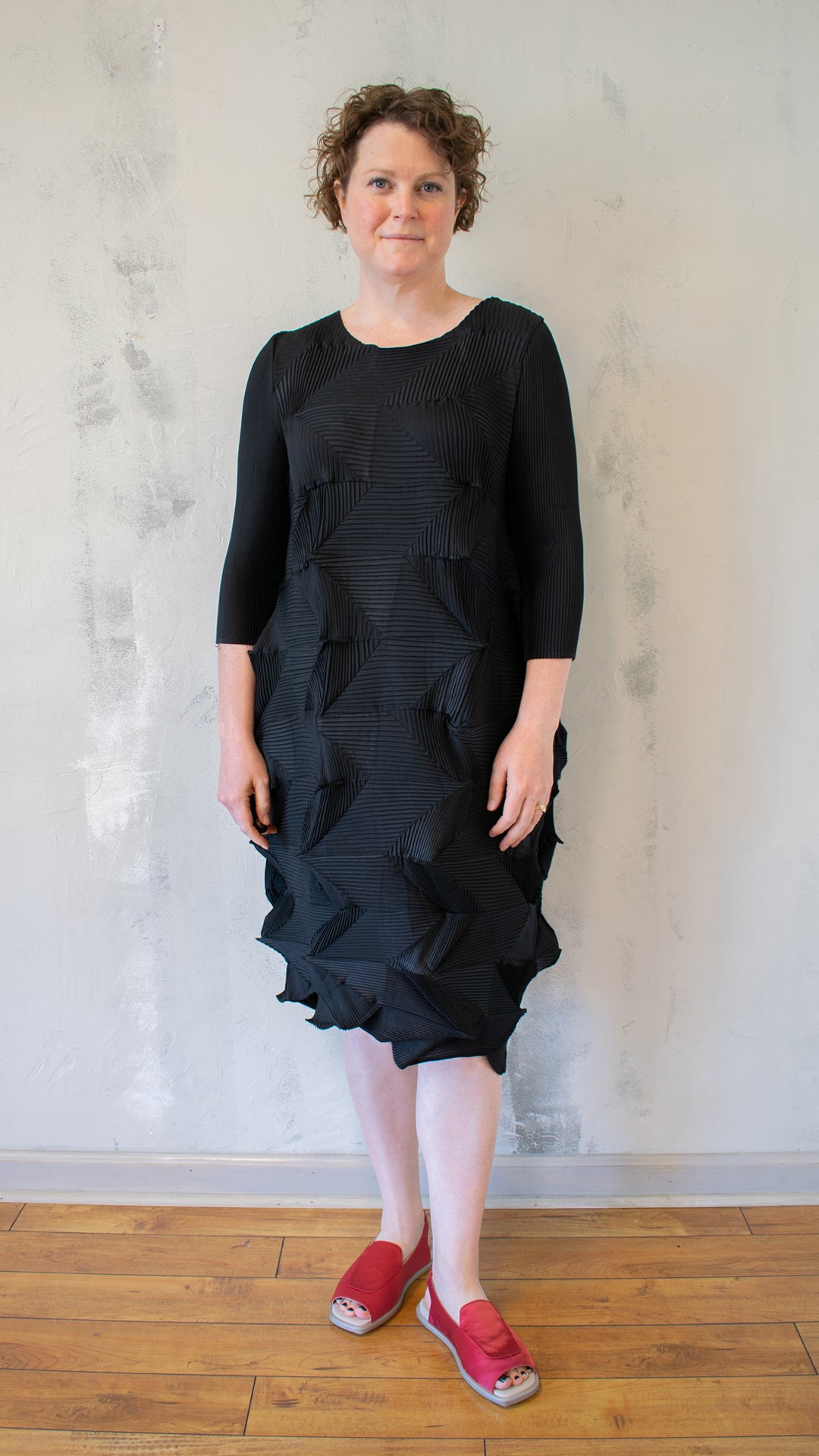 Micro Pleat Dress (Multiple Colors)