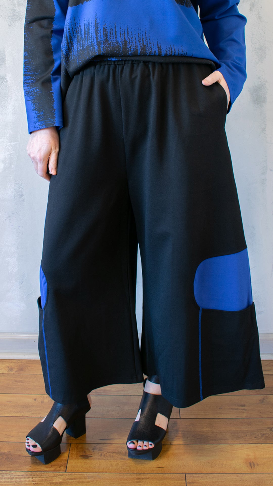 Blue Dot Wide Leg