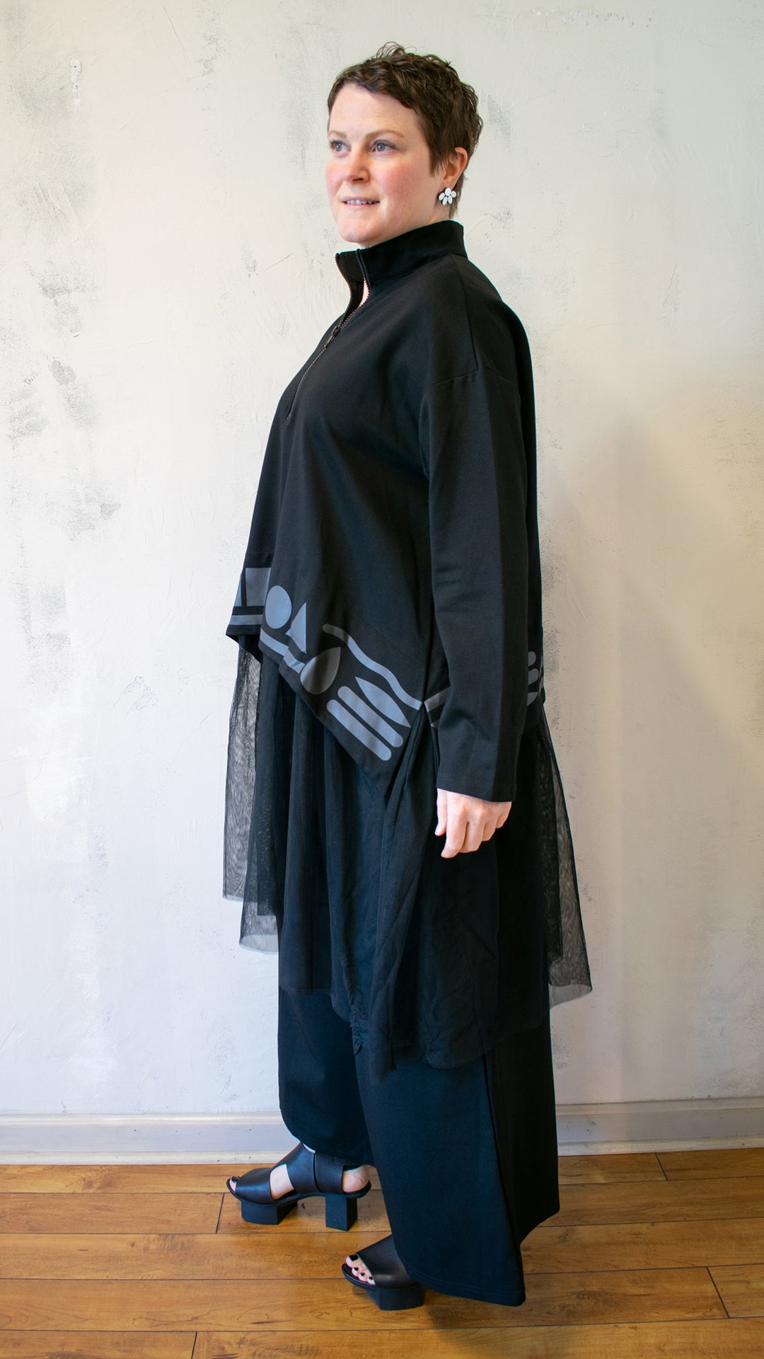 Tulle Hem Pullover