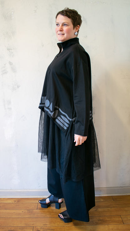 Tulle Hem Pullover