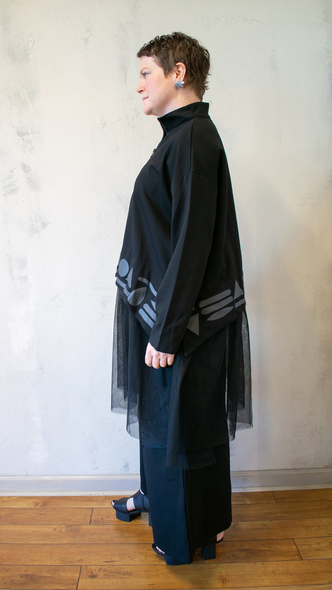 Tulle Hem Pullover