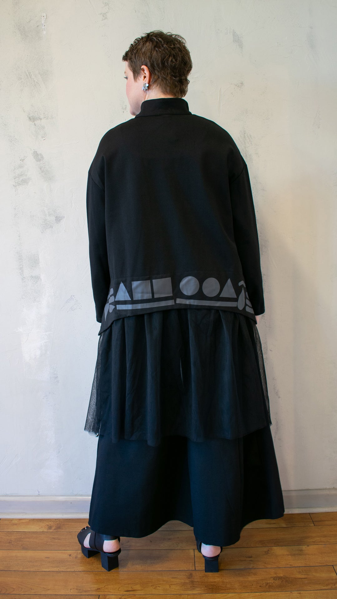 Tulle Hem Pullover