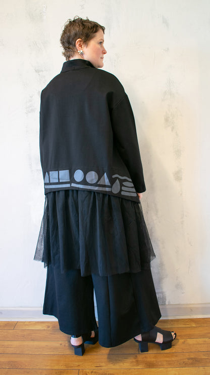Tulle Hem Pullover