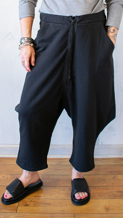 Zipper Drop Crotch Pant